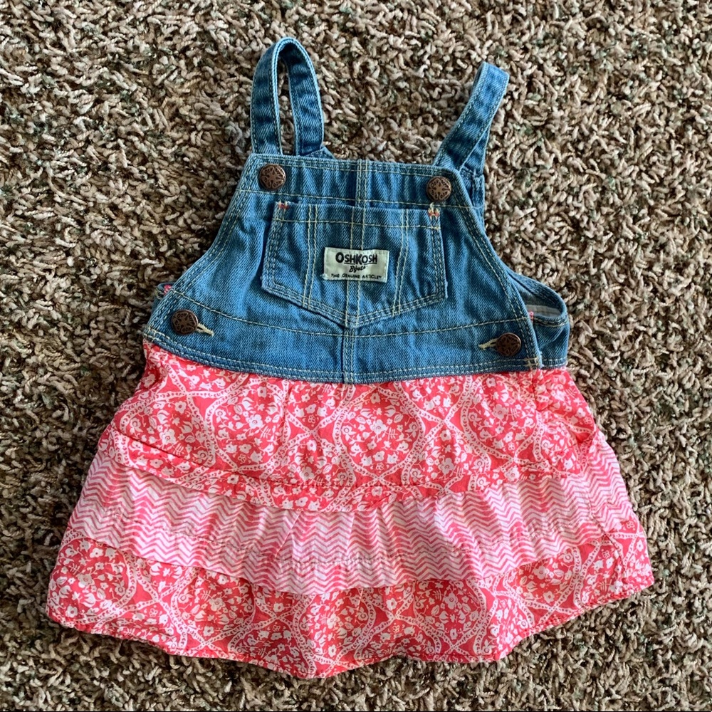 Osh Kosh Jean Overall Dress Never Worn